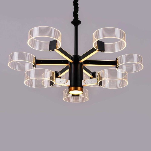 Фото - Люстра Sirius N 3705-6+3 BLACK+GD 98W